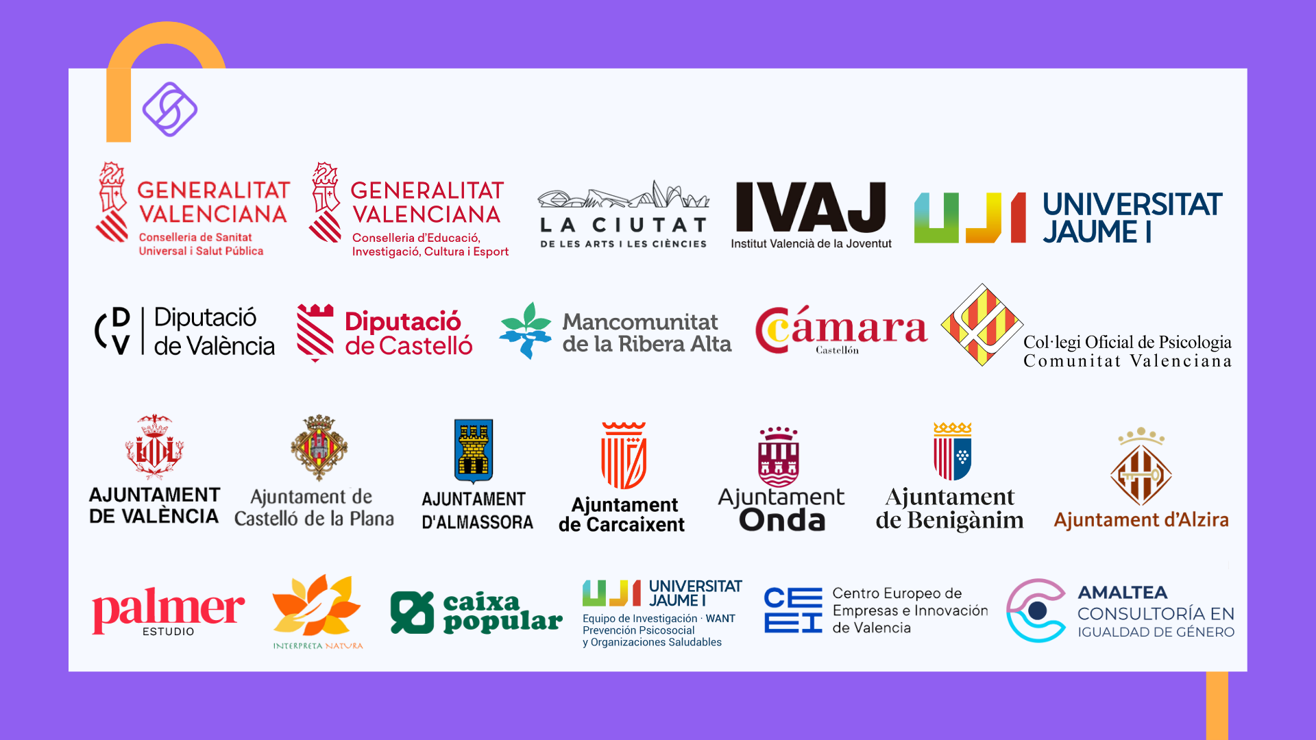 Logotipos de las administraciones públicas, entidades y empresas que colaboran con SEMBREM